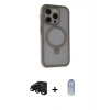 MARSİLYAN™- iPhone 15 Pro Kılıf Ahenk Yansıma Özel Seri - Siyah Joko Magic 5D Cam + Raze Metal Kamera Lens - SH