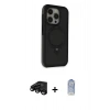 MARSİLYAN™- iPhone 15 Pro Kılıf Ahenk Yansıma Özel Seri - Siyah Joko Magic 5D Cam + Raze Metal Kamera Lens - SH
