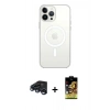 MARSİLYAN™- iPhone 15 Pro Kılıf Ahenk Yansıma Prime - Siyah Buffer Cam Ekran Koruyucu + Raze Metal Kamera Lens - LT