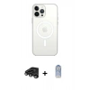 MARSİLYAN™- iPhone 15 Pro Kılıf Ahenk Yansıma Prime - Siyah Joko Magic 5D Cam + Raze Metal Kamera Lens - TMGI