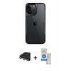 MARSİLYAN™- iPhone 15 Pro Kılıf Akış Çizgi Koleksiyonu - Şeffaf Royal Nano Ekran Koruyucu + Raze Metal Kamera Lens - LT