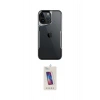 MARSİLYAN™- iPhone 15 Pro Kılıf Akış Çizgi Koleksiyonu - Siyah Joko 5D Cam