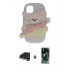MARSİLYAN™- iPhone 15 Pro Kılıf Akış Yansıma - Şeffaf 360 Full Body Arka Koruyucu + Raze Metal Kamera Lens - TMGI