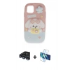 MARSİLYAN™- iPhone 15 Pro Kılıf Akış Yansıma - Siyah 3D Antistatik Cam Ekran Koruyucu + Raze Metal Kamera Lens - LT