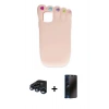 MARSİLYAN™- iPhone 15 Pro Kılıf Akış Yansıma - Siyah 3D Antistatik Hayalet Cam Ekran Koruyucu + Raze Metal Kamera Lens - LT