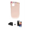 MARSİLYAN™- iPhone 15 Pro Kılıf Akış Yansıma - Siyah 3D Antistatik Mat Seramik Nano Ekran Koruyucu + Raze Metal Kamera Lens - SH