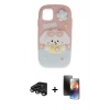 MARSİLYAN™- iPhone 15 Pro Kılıf Akış Yansıma - Siyah 3D Antistatik Mat Seramik Nano Ekran Koruyucu + Raze Metal Kamera Lens - TMGI