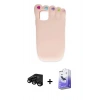 MARSİLYAN™- iPhone 15 Pro Kılıf Akış Yansıma - Siyah Bilvis 5in1 5D Magic Hayalet Cam Ekran Koruyucu + Raze Metal Kamera Lens - SH