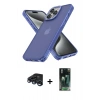 MARSİLYAN™- iPhone 15 Pro Kılıf Atlas Form - Siyah 360 Mat Full Body Arka Koruyucu + Raze Metal Kamera Lens - LT