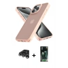 MARSİLYAN™- iPhone 15 Pro Kılıf Atlas Form - Siyah 360 Mat Full Body Arka Koruyucu + Raze Metal Kamera Lens - GS