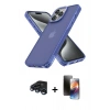 MARSİLYAN™- iPhone 15 Pro Kılıf Atlas Form - Siyah 3D Antistatik Mat Seramik Nano Ekran Koruyucu + Raze Metal Kamera Lens - LT