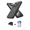 MARSİLYAN™- iPhone 15 Pro Kılıf Atlas Form - Siyah Bilvis 5in1 3D Magic Cam Ekran Koruyucu + Raze Metal Kamera Lens - GS