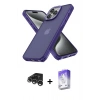 MARSİLYAN™- iPhone 15 Pro Kılıf Atlas Form - Siyah Bilvis 5in1 3D Magic Cam Ekran Koruyucu + Raze Metal Kamera Lens - GS