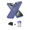 MARSİLYAN™- iPhone 15 Pro Kılıf Atlas Form - Siyah Bilvis 5in1 3D Magic Cam Ekran Koruyucu + Lacivert Raze Metal Kamera Lens