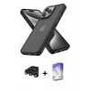 MARSİLYAN™- iPhone 15 Pro Kılıf Atlas Form - Siyah Bilvis 5in1 3D Magic Cam Ekran Koruyucu + Lacivert Raze Metal Kamera Lens