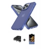 MARSİLYAN™- iPhone 15 Pro Kılıf Atlas Form - Siyah Buffer Hayalet Cam Ekran Koruyucu + Raze Metal Kamera Lens - GS