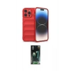 MARSİLYAN™- iPhone 15 Pro Kılıf Atlas Koleksiyonu - Siyah 360 Mat Full Body Arka Koruyucu