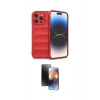 MARSİLYAN™- iPhone 15 Pro Kılıf Atlas Koleksiyonu - Siyah 3D Antistatik Mat Seramik Nano Ekran Koruyucu