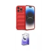 MARSİLYAN™- iPhone 15 Pro Kılıf Atlas Koleksiyonu - Siyah Bilvis 5in1 5D Magic Hayalet Cam Ekran Koruyucu