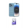 MARSİLYAN™- iPhone 15 Pro Kılıf Atlas Koleksiyonu - Siyah Bilvis 5in1 5D Magic Hayalet Cam Ekran Koruyucu