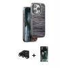 MARSİLYAN™- iPhone 15 Pro Kılıf Atlas Minimal Özel Seri - Şeffaf 360 Full Body Arka Koruyucu + Raze Metal Kamera Lens - SH