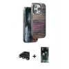MARSİLYAN™- iPhone 15 Pro Kılıf Atlas Minimal Özel Seri - Şeffaf 360 Full Body Arka Koruyucu + Raze Metal Kamera Lens - TMGI