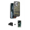 MARSİLYAN™- iPhone 15 Pro Kılıf Atlas Minimal Özel Seri - Şeffaf 360 Full Body Arka Koruyucu + Raze Metal Kamera Lens - TMGI