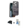 MARSİLYAN™- iPhone 15 Pro Kılıf Atlas Minimal Özel Seri - Şeffaf Royal Nano Ekran Koruyucu + Raze Metal Kamera Lens - LT