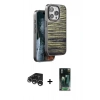 MARSİLYAN™- iPhone 15 Pro Kılıf Atlas Minimal Özel Seri - Siyah 360 Mat Full Body Arka Koruyucu + Raze Metal Kamera Lens - GS