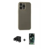 MARSİLYAN™- iPhone 15 Pro Kılıf Atlas Minimal Prime - Şeffaf 360 Full Body Arka Koruyucu + Raze Metal Kamera Lens - SH