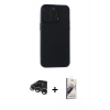 MARSİLYAN™- iPhone 15 Pro Kılıf Atlas Minimal Prime - Siyah Bilvis 3D Mat Cam Ekran Koruyucu + Raze Metal Kamera Lens - GS
