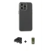 MARSİLYAN™- iPhone 15 Pro Kılıf Atlas Minimal Prime - Siyah Joko Magic 5D Hayalet Cam + Raze Metal Kamera Lens - GS