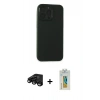 MARSİLYAN™- iPhone 15 Pro Kılıf Atlas Minimal Prime - Siyah Polymer Nano Ekran Koruyucu + Raze Metal Kamera Lens - SH