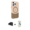 MARSİLYAN™- iPhone 15 Pro Kılıf Çekirdek Asil Özel Seri - Şeffaf Pasifik Cam Ekran Koruyucu + Raze Metal Kamera Lens - SH