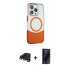 MARSİLYAN™- iPhone 15 Pro Kılıf Çekirdek Asil Özel Seri - Siyah 3D Antistatik Hayalet Cam Ekran Koruyucu + Raze Metal Kamera Lens - TMGI