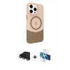 MARSİLYAN™- iPhone 15 Pro Kılıf Çekirdek Asil Özel Seri - Siyah 3D Antistatik Seramik Nano Ekran Koruyucu + Raze Metal Kamera Lens - SH