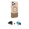MARSİLYAN™- iPhone 15 Pro Kılıf Çekirdek Asil Özel Seri - Siyah 3D Antistatik Seramik Nano Ekran Koruyucu + Raze Metal Kamera Lens - GS