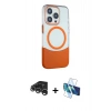 MARSİLYAN™- iPhone 15 Pro Kılıf Çekirdek Asil Özel Seri - Siyah 3D Antistatik Seramik Nano Ekran Koruyucu + Raze Metal Kamera Lens - GS
