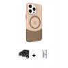 MARSİLYAN™- iPhone 15 Pro Kılıf Çekirdek Asil Özel Seri - Siyah Bilvis 0.18mm Plus Cam Ekran Koruyucu + Raze Metal Kamera Lens - GS