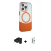 MARSİLYAN™- iPhone 15 Pro Kılıf Çekirdek Asil Özel Seri - Siyah Bilvis 0.18mm Plus Cam Ekran Koruyucu + Raze Metal Kamera Lens - LT