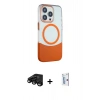 MARSİLYAN™- iPhone 15 Pro Kılıf Çekirdek Asil Özel Seri - Siyah Bilvis 0.18mm Plus Cam Ekran Koruyucu + Raze Metal Kamera Lens - SH