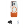 MARSİLYAN™- iPhone 15 Pro Kılıf Çekirdek Asil Özel Seri - Siyah Bilvis 0.18mm Plus Cam Ekran Koruyucu + Raze Metal Kamera Lens - GS