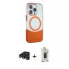 MARSİLYAN™- iPhone 15 Pro Kılıf Çekirdek Asil Özel Seri - Siyah Bilvis Hayalet Cam Ekran Koruyucu + Raze Metal Kamera Lens - TMGI