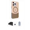 MARSİLYAN™- iPhone 15 Pro Kılıf Çekirdek Asil Özel Seri - Siyah Joko Magic 5D Cam + Gümüş Raze Metal Kamera Lens