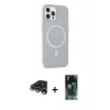 MARSİLYAN™- iPhone 15 Pro Kılıf Çekirdek Modern Prime - Şeffaf 360 Full Body Arka Koruyucu + Raze Metal Kamera Lens - GS