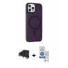 MARSİLYAN™- iPhone 15 Pro Kılıf Çekirdek Modern Prime - Şeffaf Royal Nano Ekran Koruyucu + Raze Metal Kamera Lens - LT
