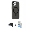 MARSİLYAN™- iPhone 15 Pro Kılıf Çekirdek Modern Prime - Şeffaf Royal Nano Ekran Koruyucu + Raze Metal Kamera Lens - LT