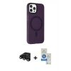 MARSİLYAN™- iPhone 15 Pro Kılıf Çekirdek Modern Prime - Şeffaf Royal Nano Ekran Koruyucu + Raze Metal Kamera Lens - SH