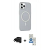 MARSİLYAN™- iPhone 15 Pro Kılıf Çekirdek Modern Prime - Şeffaf Royal Nano Ekran Koruyucu + Raze Metal Kamera Lens - SH