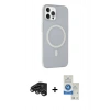 MARSİLYAN™- iPhone 15 Pro Kılıf Çekirdek Modern Prime - Şeffaf Royal Nano Ekran Koruyucu + Raze Metal Kamera Lens - TMGI